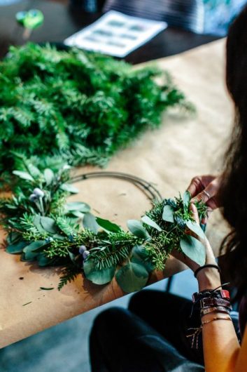 Making a homemade wreath can be fun to do. Image source: Hillary Ungson on Unsplash