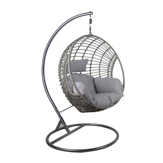 Our Sorrento Grey Hanging Egg Chair provides the ideal place to relax in the garden.